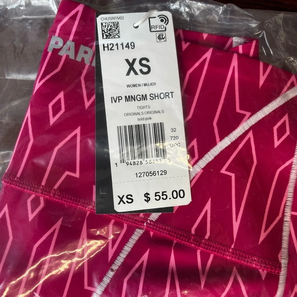 adidas Ivy Park Monogram Short Bold Pink Tights - Picture 3 of 8